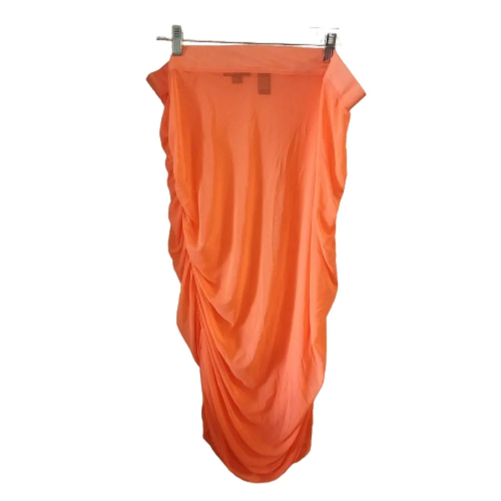 NEON ☆ SHEER ORANGE ☆ ROUCHED SKIRT/SWIM COVER-UP ☆ 4x ☆ NWOT - Picture 5 of 10